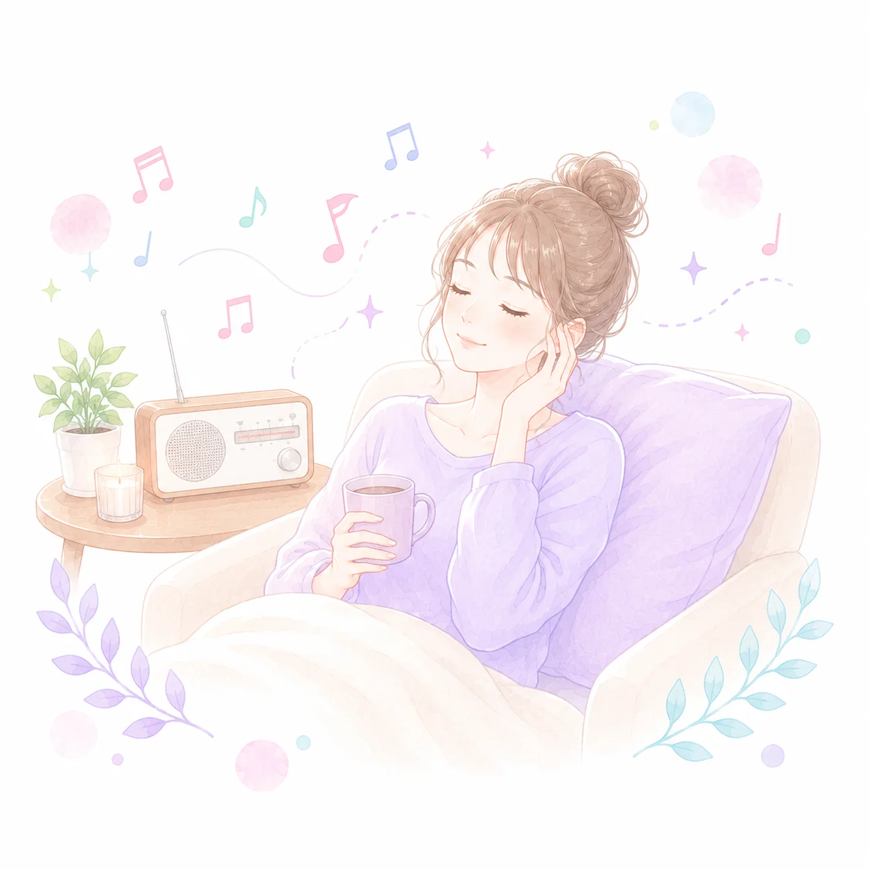 音楽やラジオを流すイメージ