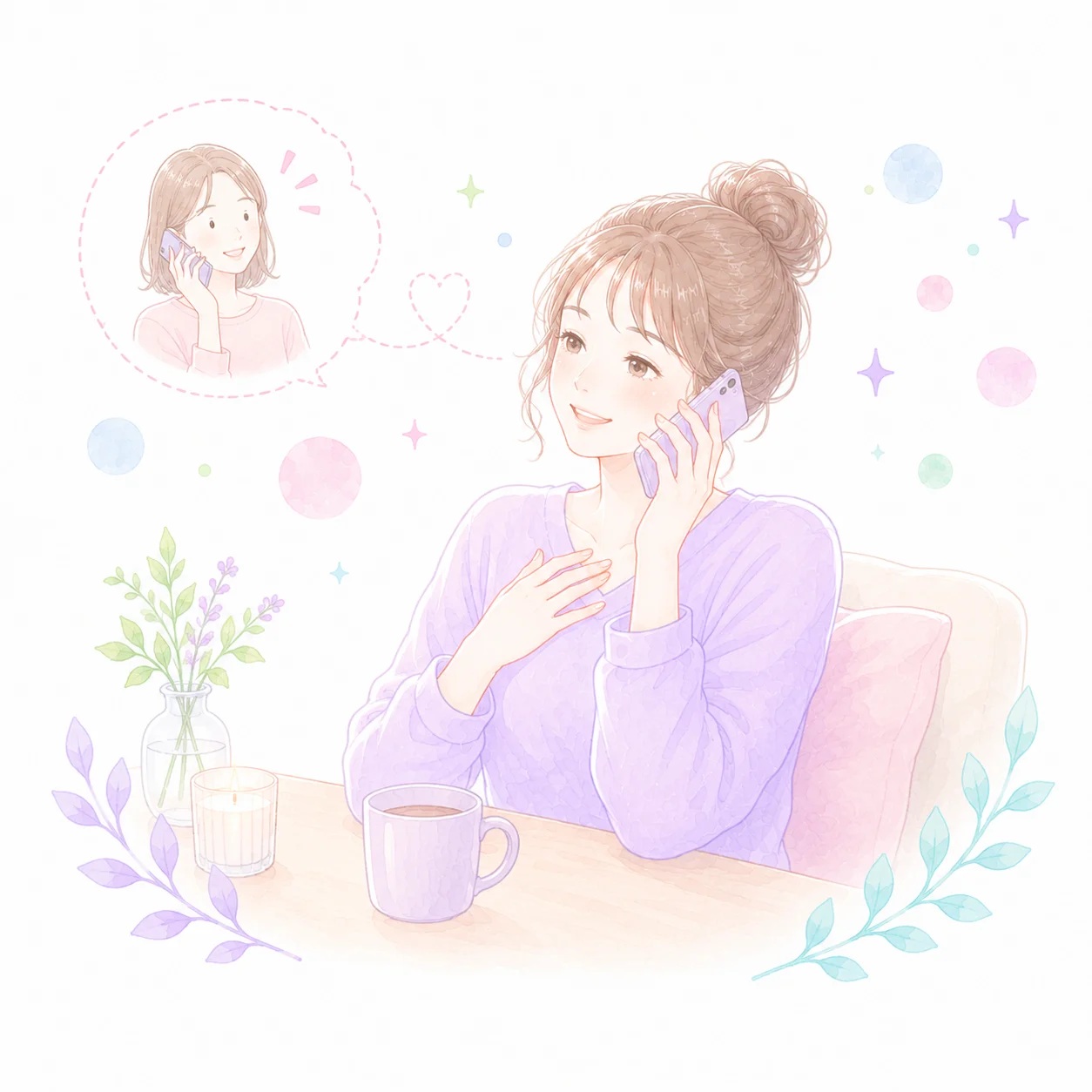 誰かに話すイメージ
