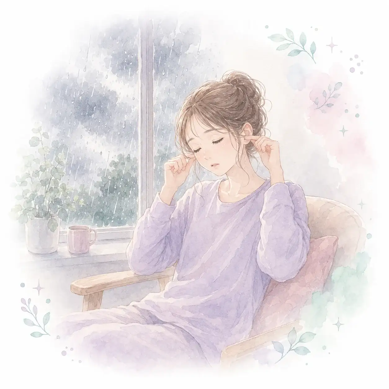 耳をつまんで回すイメージ