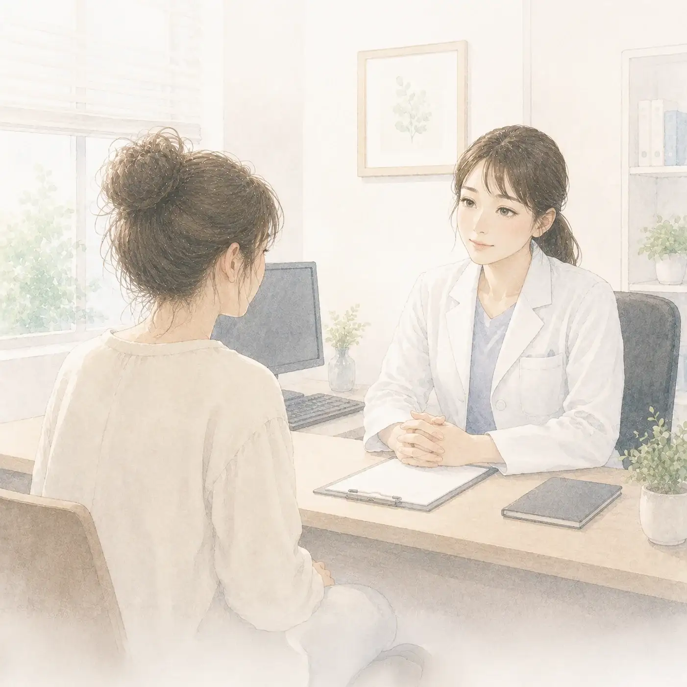 医師に相談しているイメージ