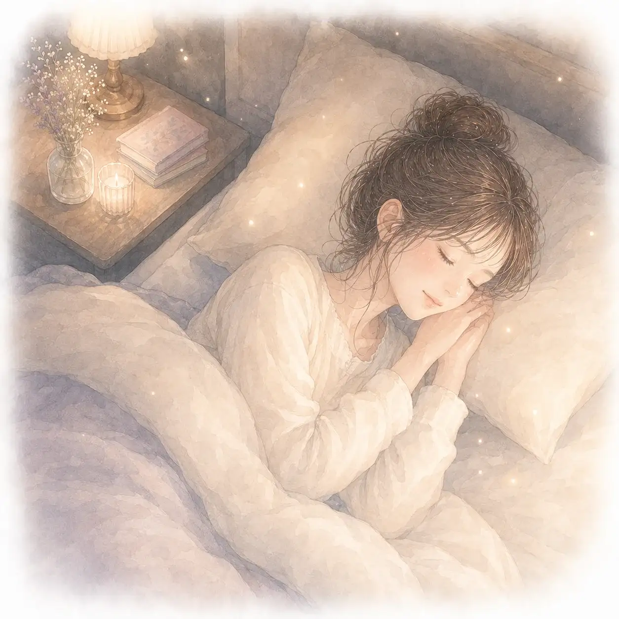 眠っている間に肌が修復されるイメージ